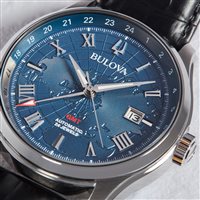 Orologio Bulova Uomo Wilton Gmt in Acciaio 96B385 - 96B385